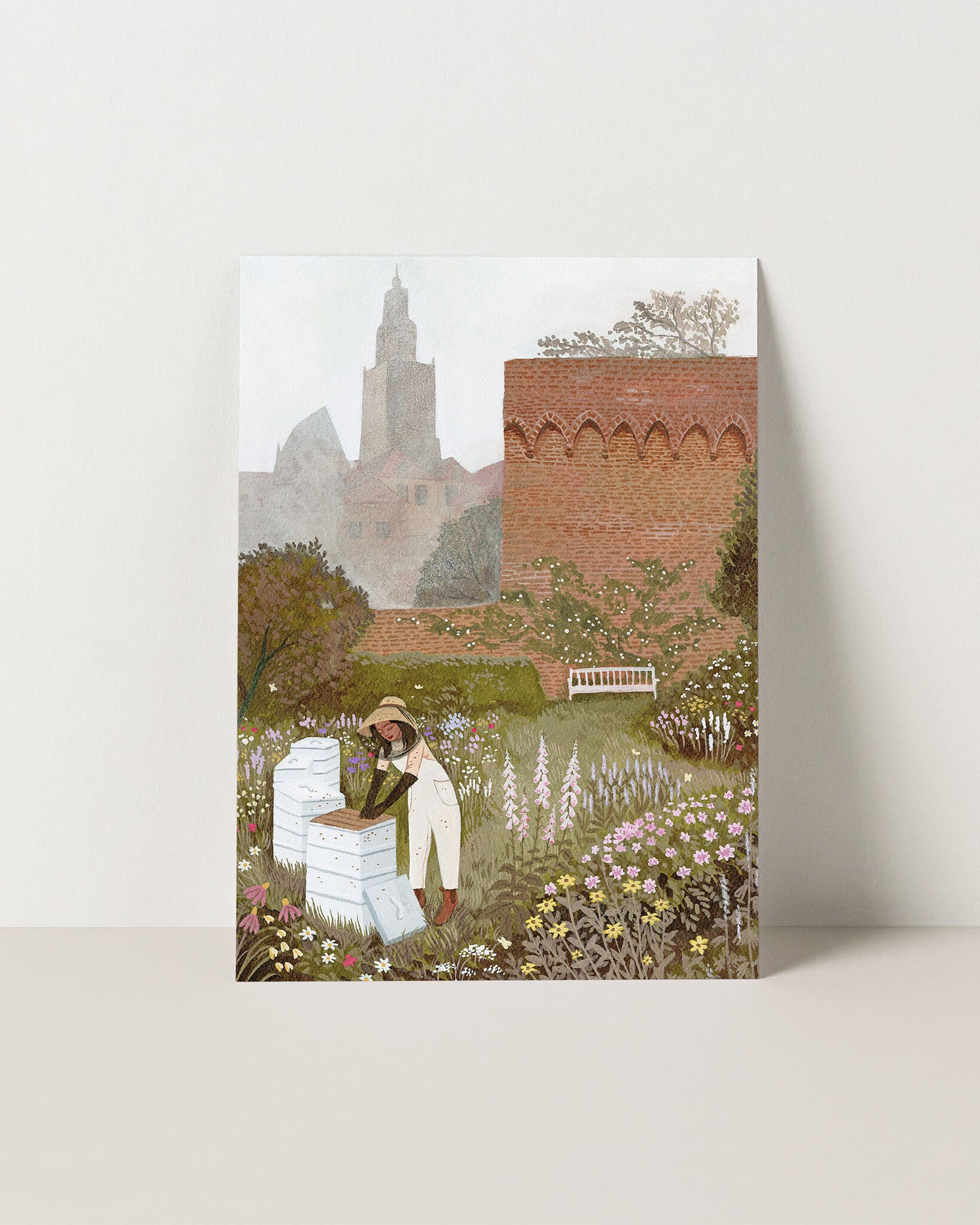 Tending the Bees postcard