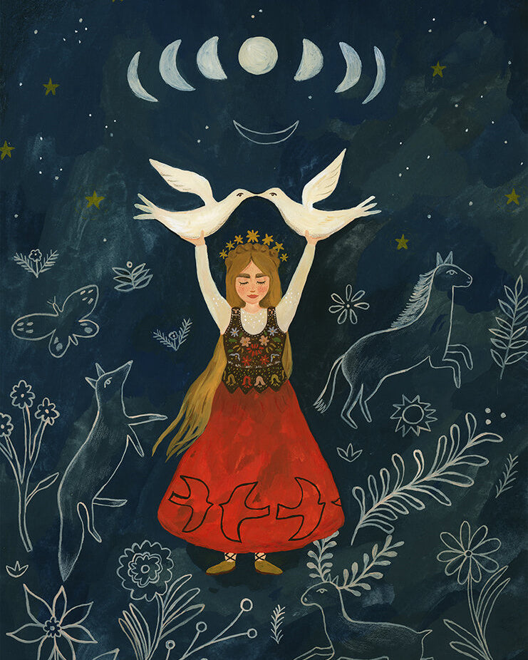 Tijana draws card walk in the moon dust
