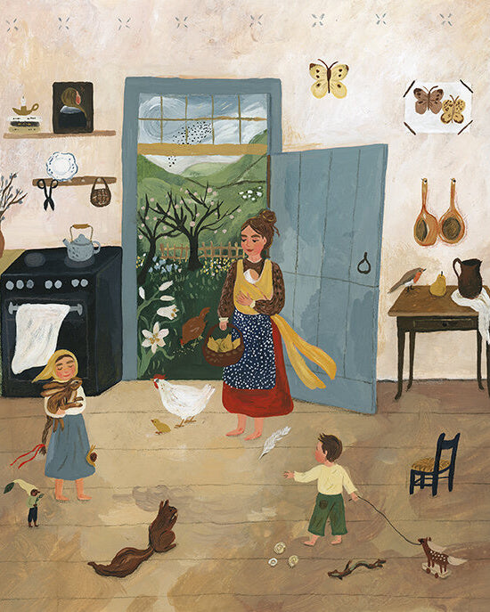 Tijana draws day at home