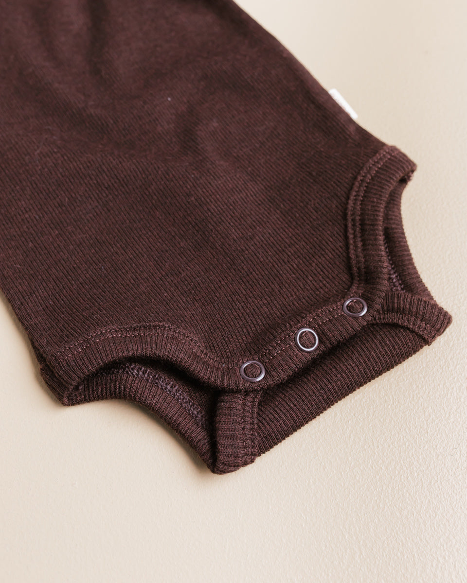 unaduna baby body longsleeves brown tiny rib