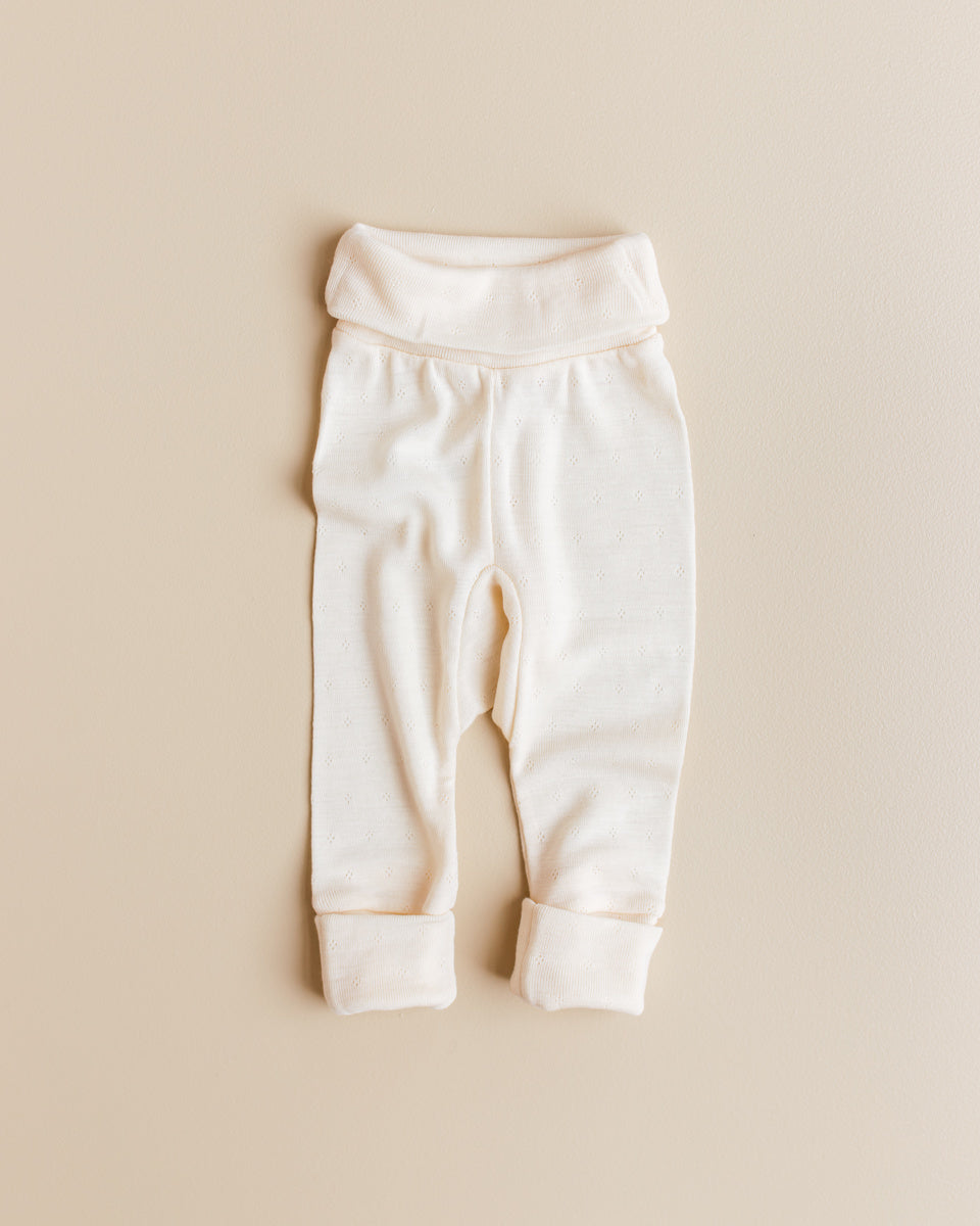 unaduna baby broekje pointelle wit