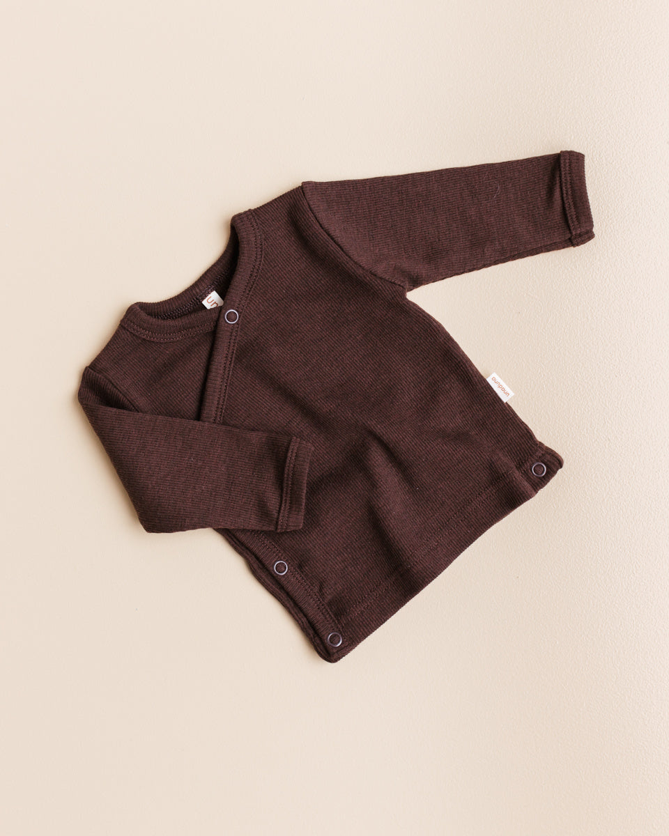 unaduna Baby wrap-around cardigan wool - kladdkaka