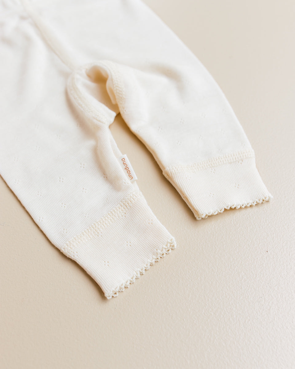 unaduna baylegging pointelle wol:zijde wit naturel munkki