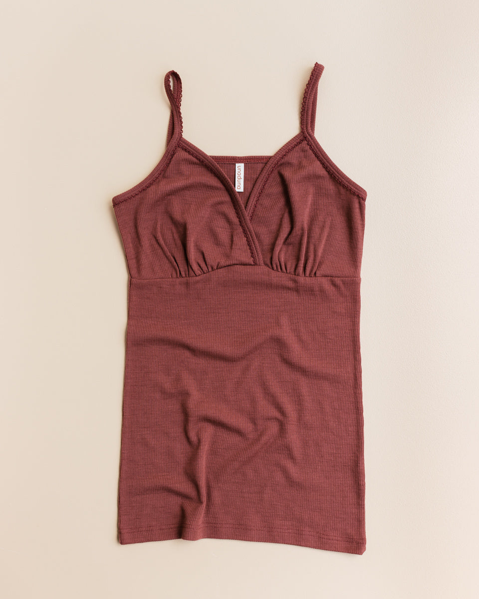 unaduna dames hemdje chemise wol henna dune rib