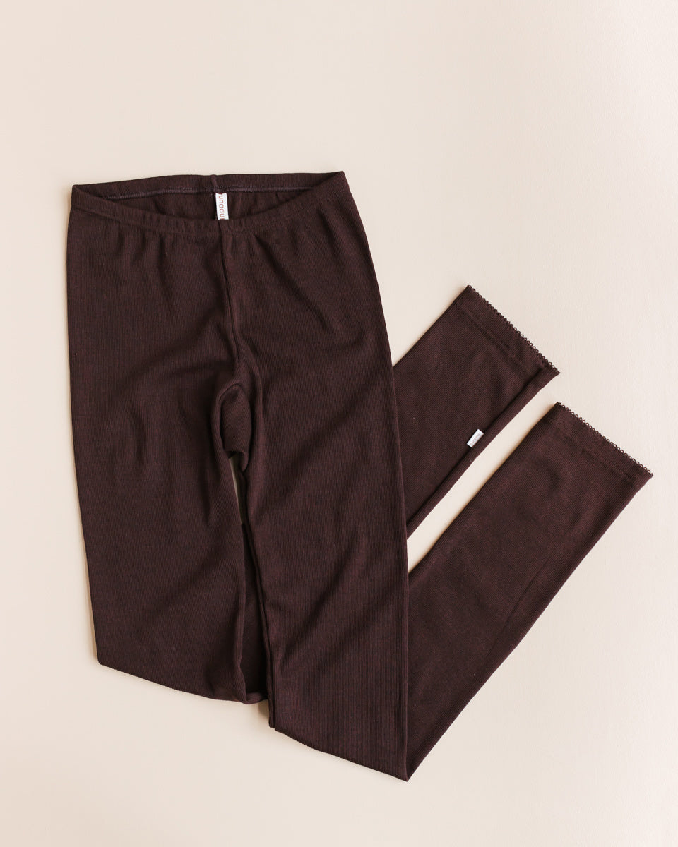 unaduna Dames legging tiny rib wol - kladdkaka 1