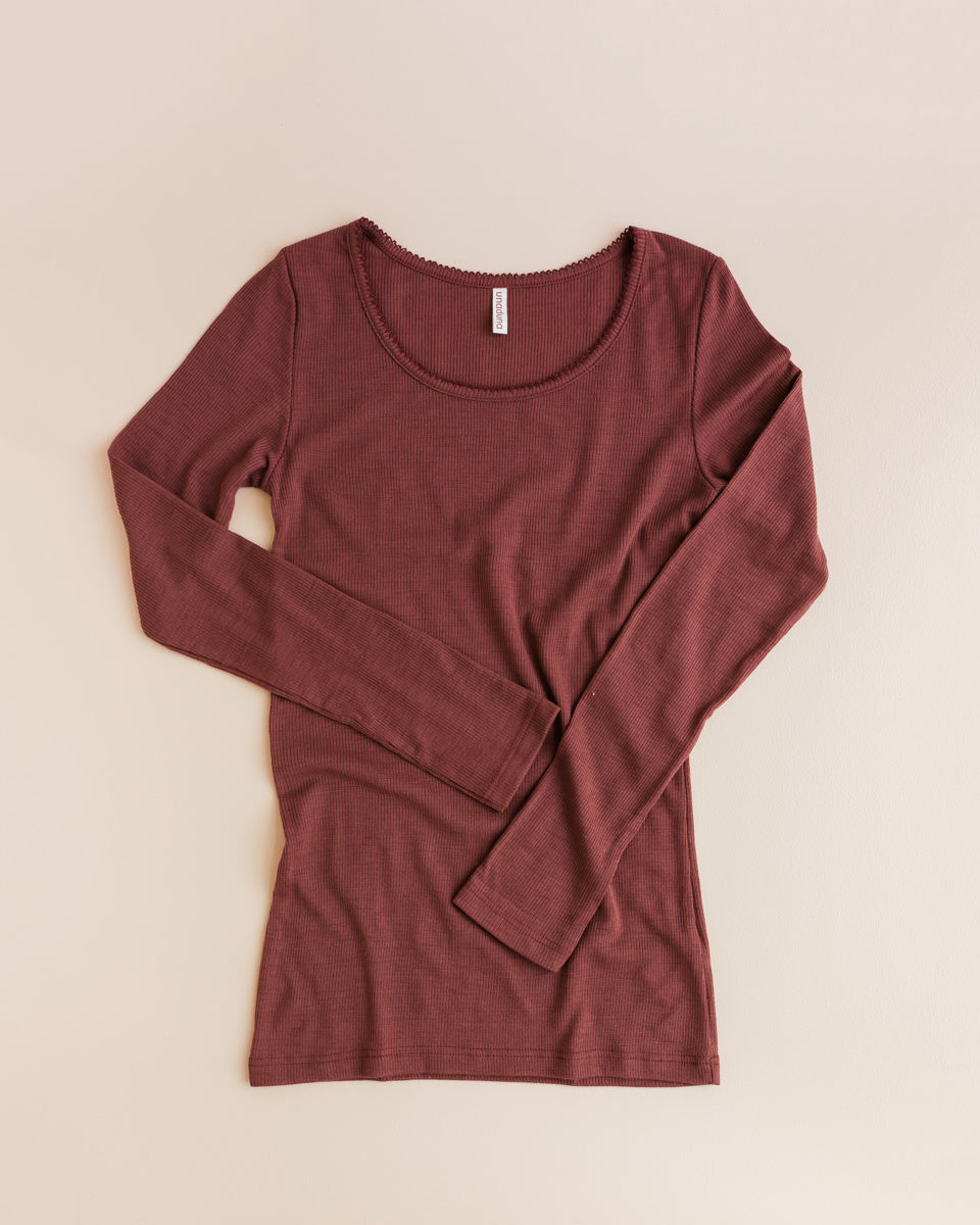 unaduna dames longsleeve wol henna dune rib