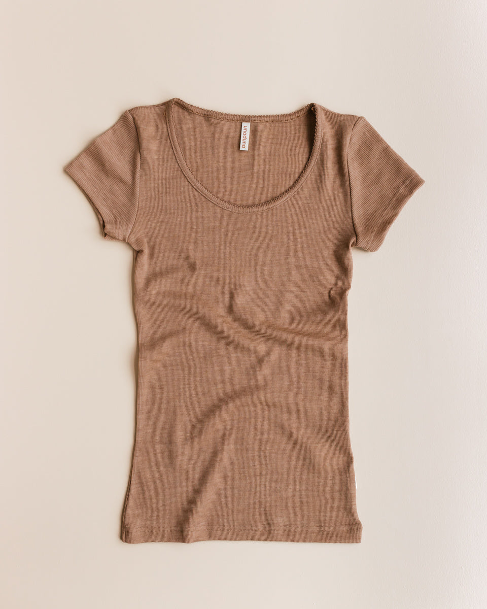 unaduna Dameshemd short sleeves tiny rib wol - semla 3