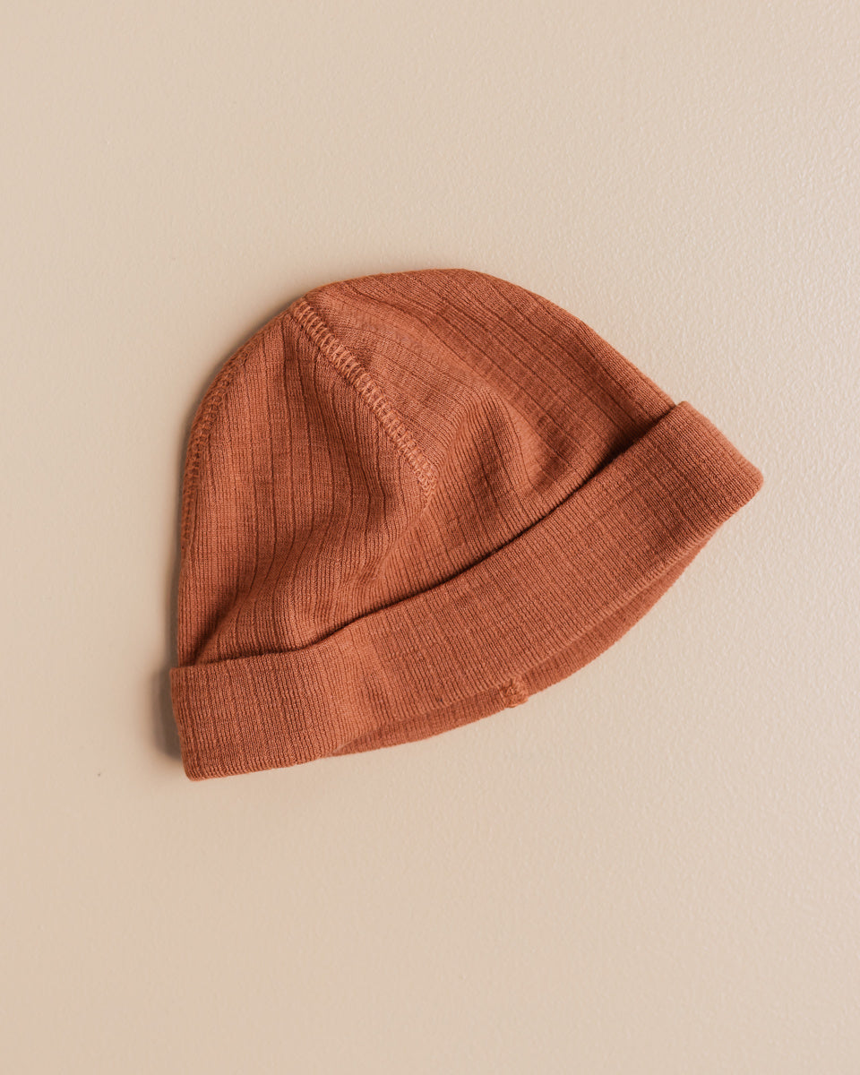 unaduna dopmutsje beanie wol umber