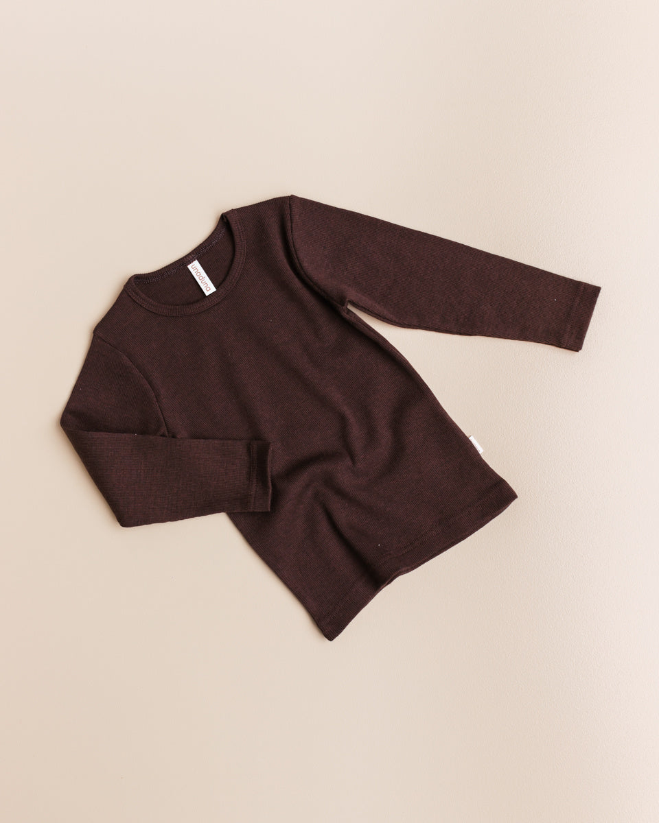 unaduna logsleeve shirt ln age mouwen bruin kladdkaka
