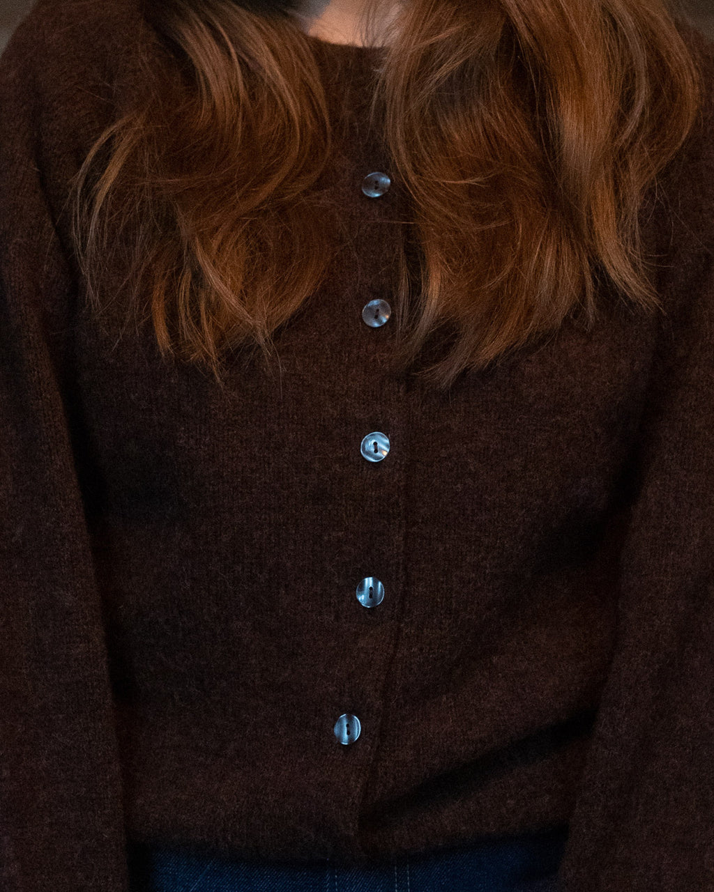 Unaduna vest brushed wool - kladdkaka