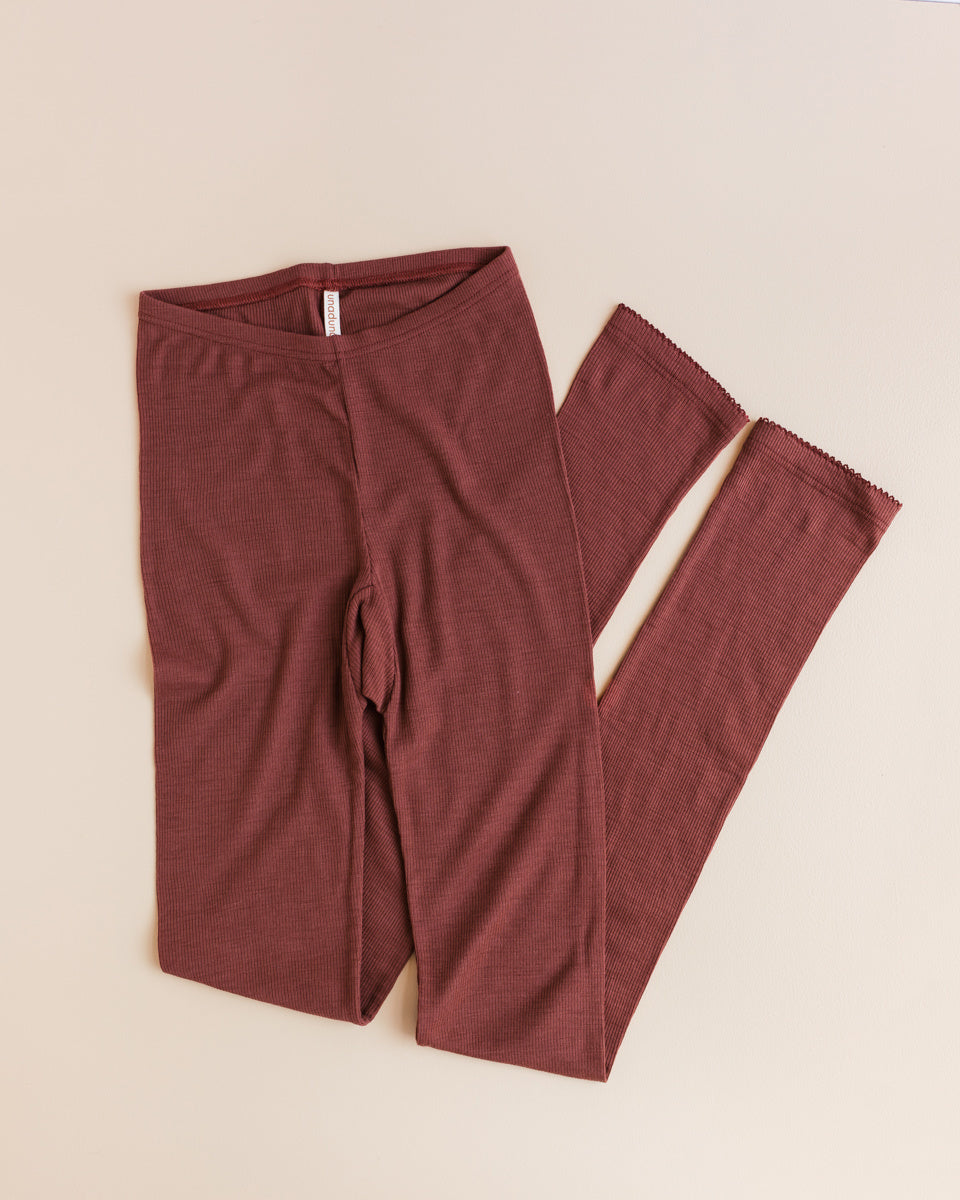 Unaduna women's legging wool henna dune wool