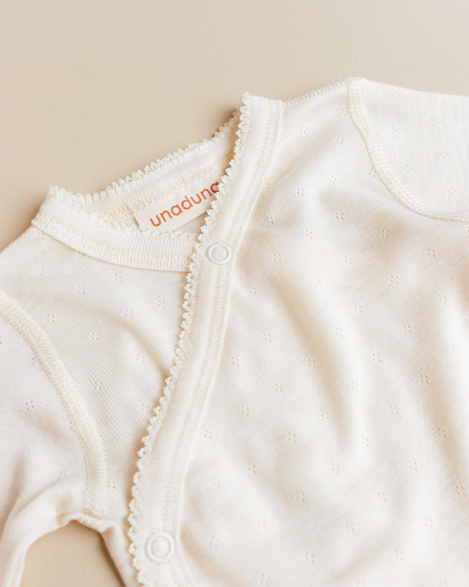 unaduna wrap around shirt pointelle natural