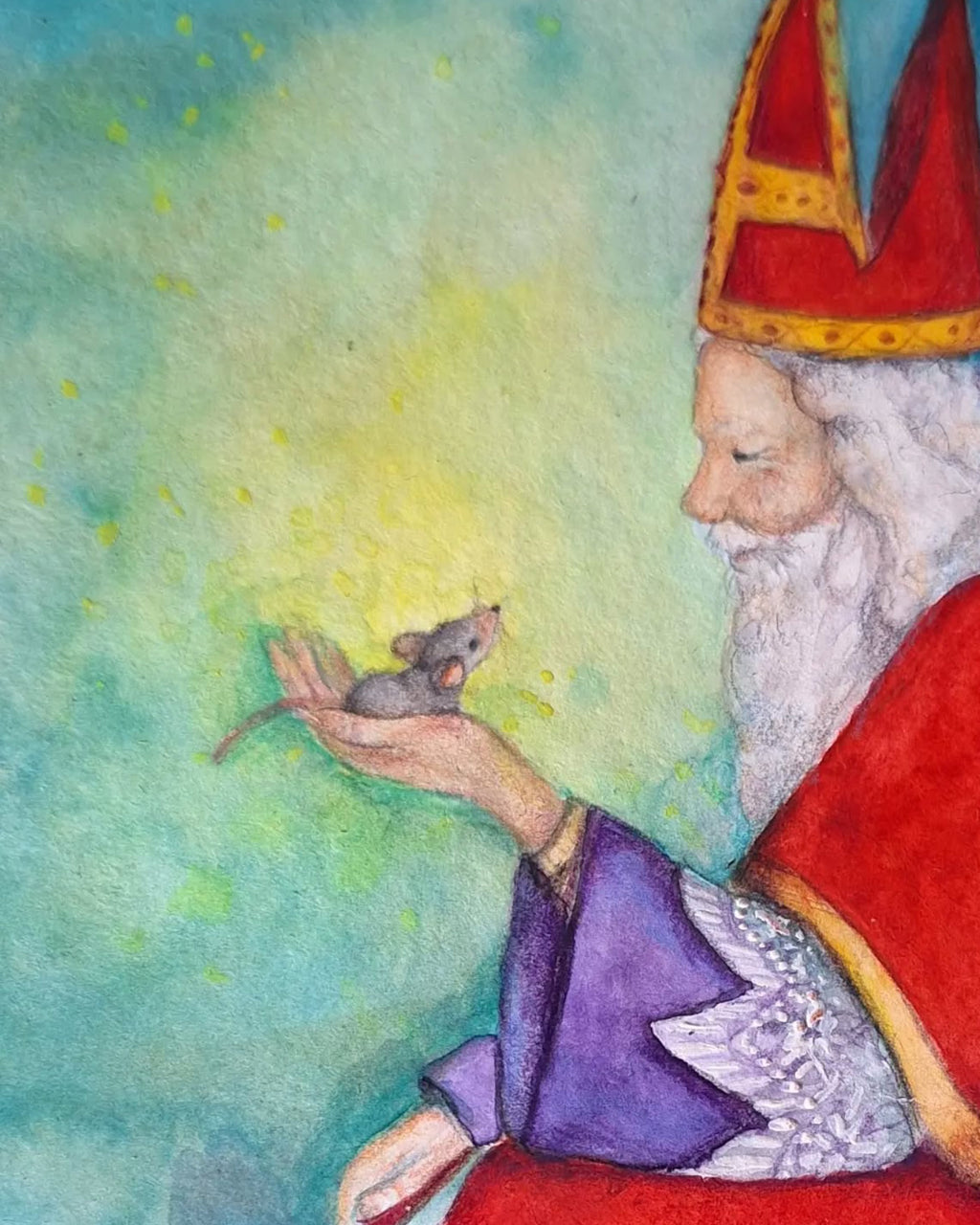 Vertelkaart - De malle verstrooide Sint-2