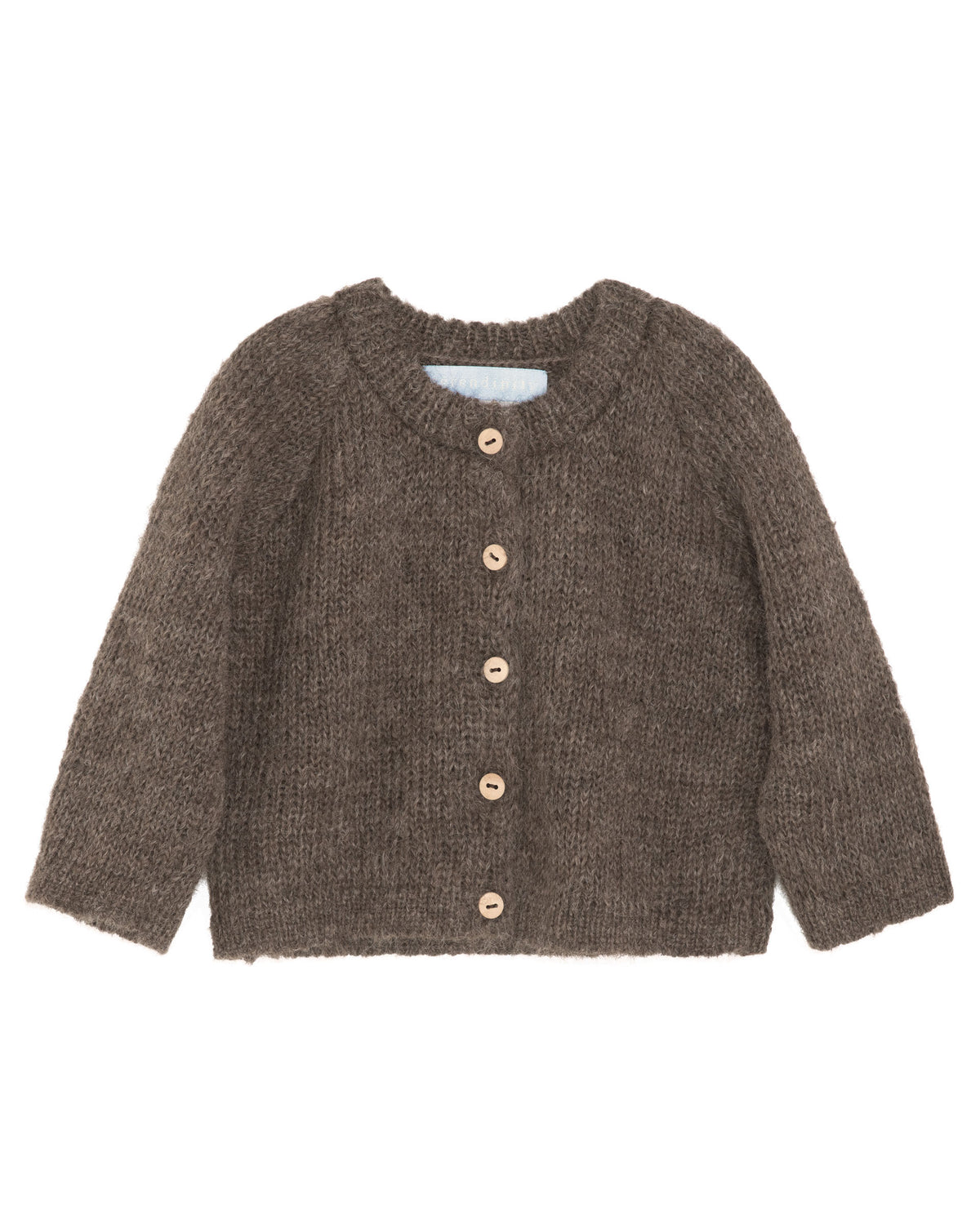 Baby cardigan alpaca wool - owl