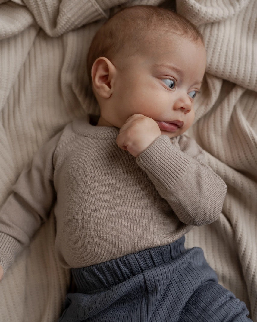 Wollen romper Martin - oatmeal