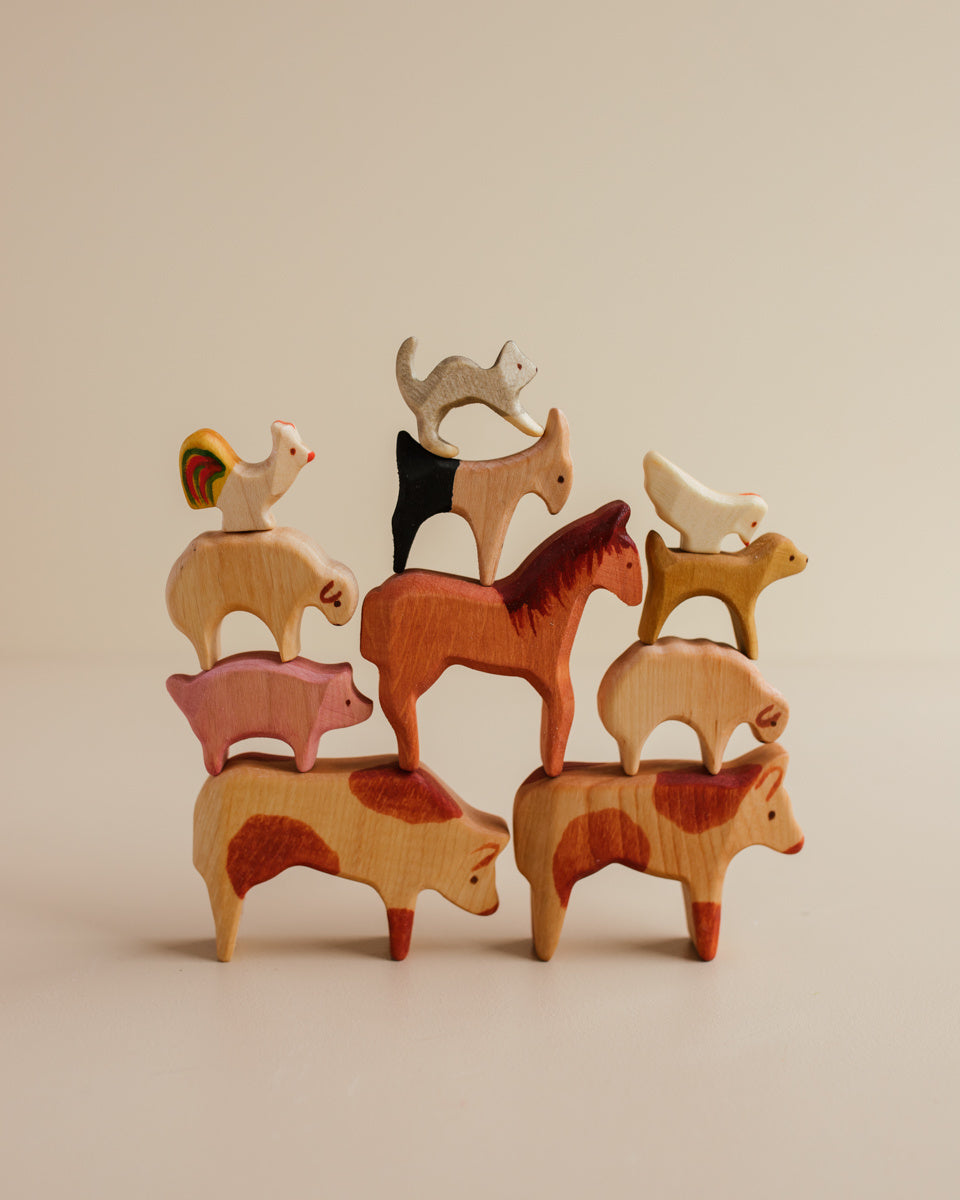 Wooden animal toys handmade