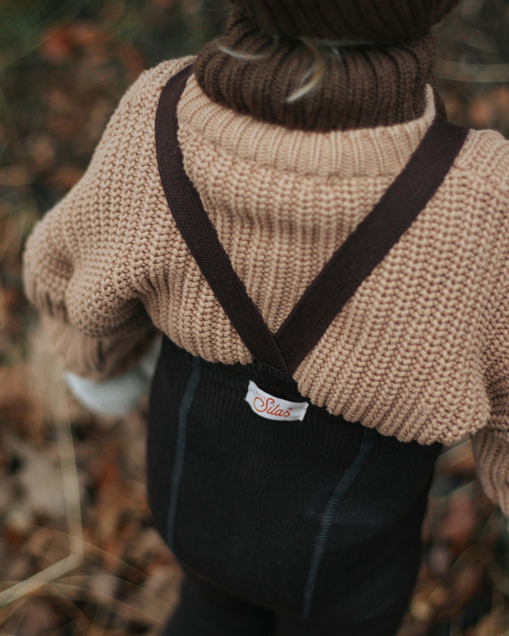 Wooly tights zonder voetjes - espresso brown