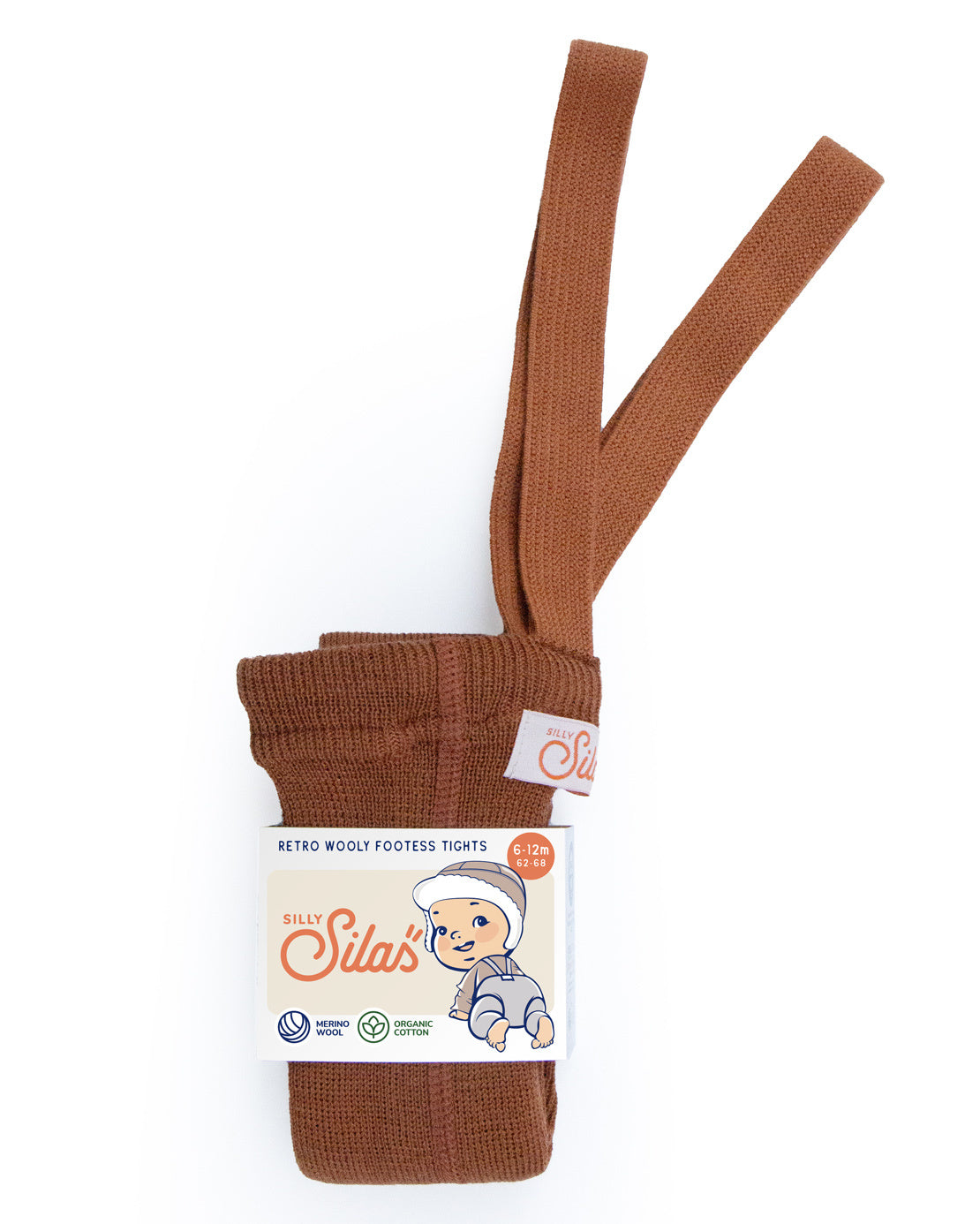 Wooly tights zonder voetjes - ginger